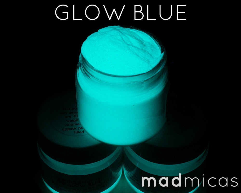 Blue Glow in the Dark Mica Powder Crafts Resin Soap Candles Nails Bath  Bombs Cosmetic Mica Slime Body 