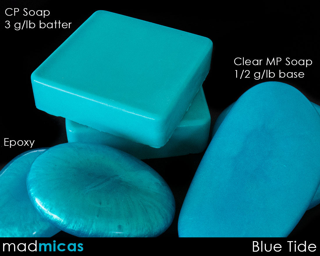 Blue Tide Mica in Soaps and Epoxy Resin