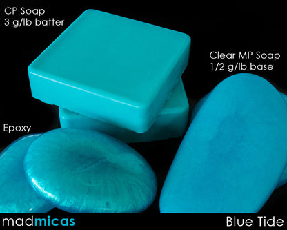 Blue Tide Mica in Soaps and Epoxy Resin