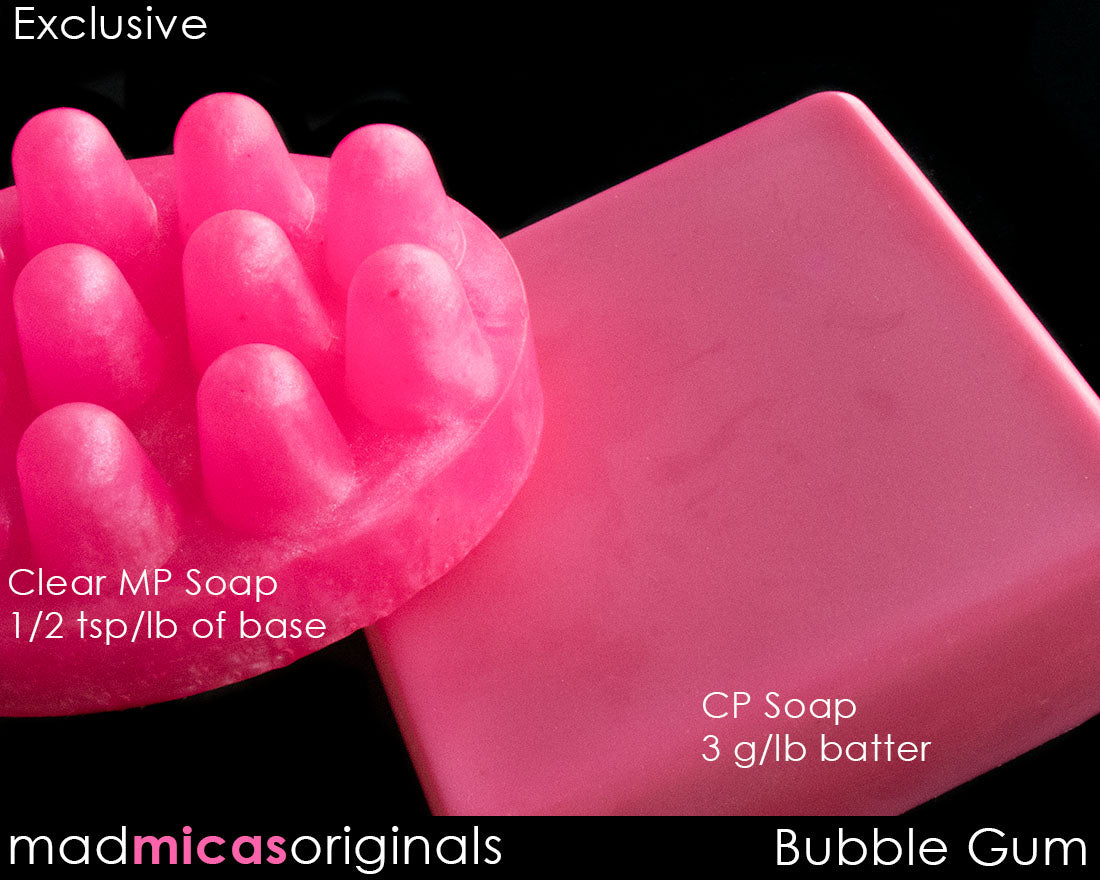 Bubble Gum in Clear MP Soap and CP Soap