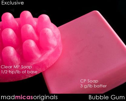 Bubble Gum in Clear MP Soap and CP Soap