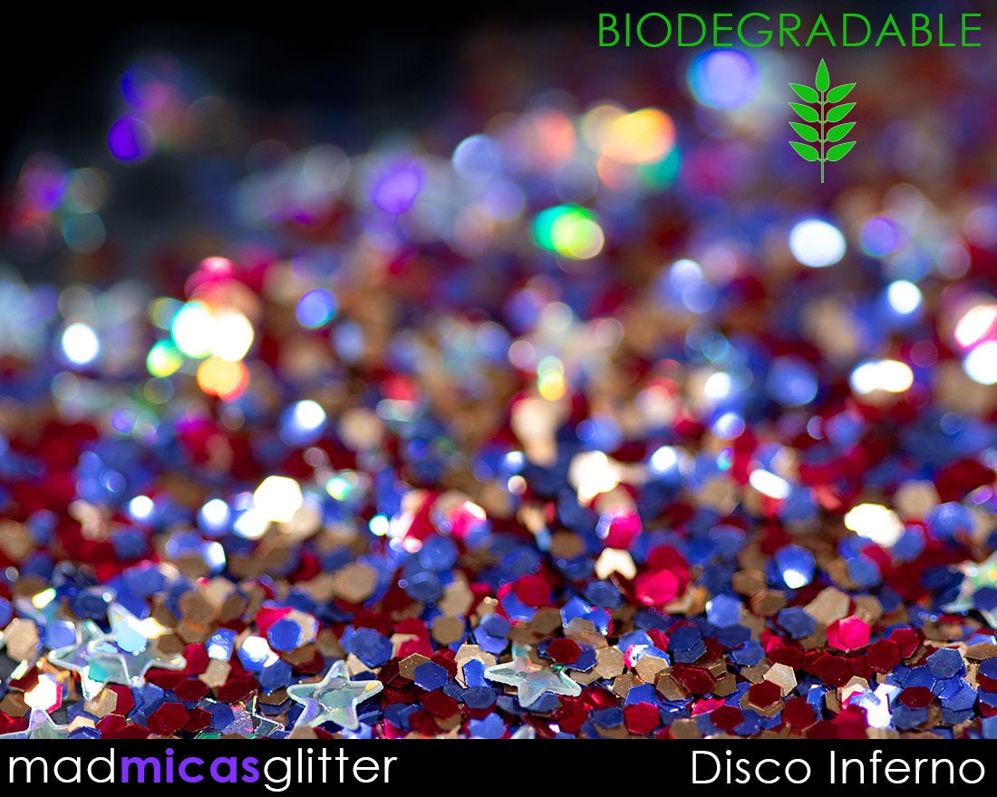 Disco Inferno Biodegradable Glitter Mix Macro