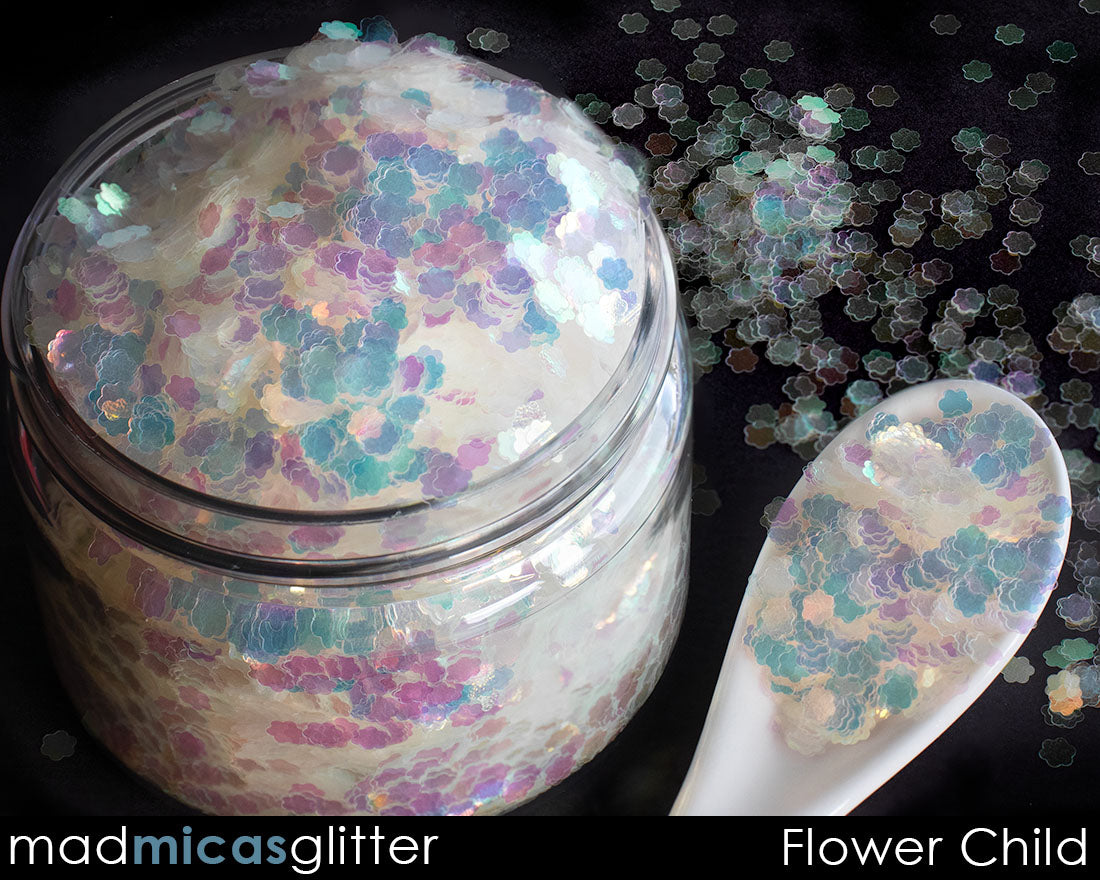 Flower Child Glitter Jar