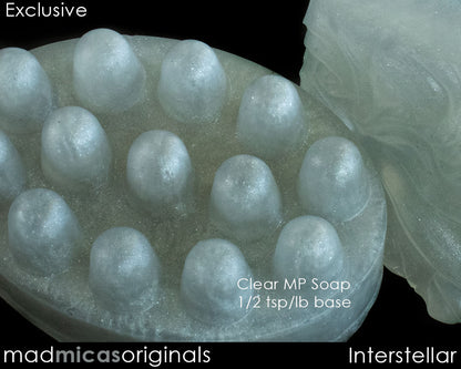 Interstellar Silver Mica in Clear MP Soap