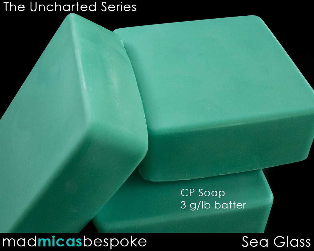 Sea Glass Blue Green Premium Mica in CP Soap