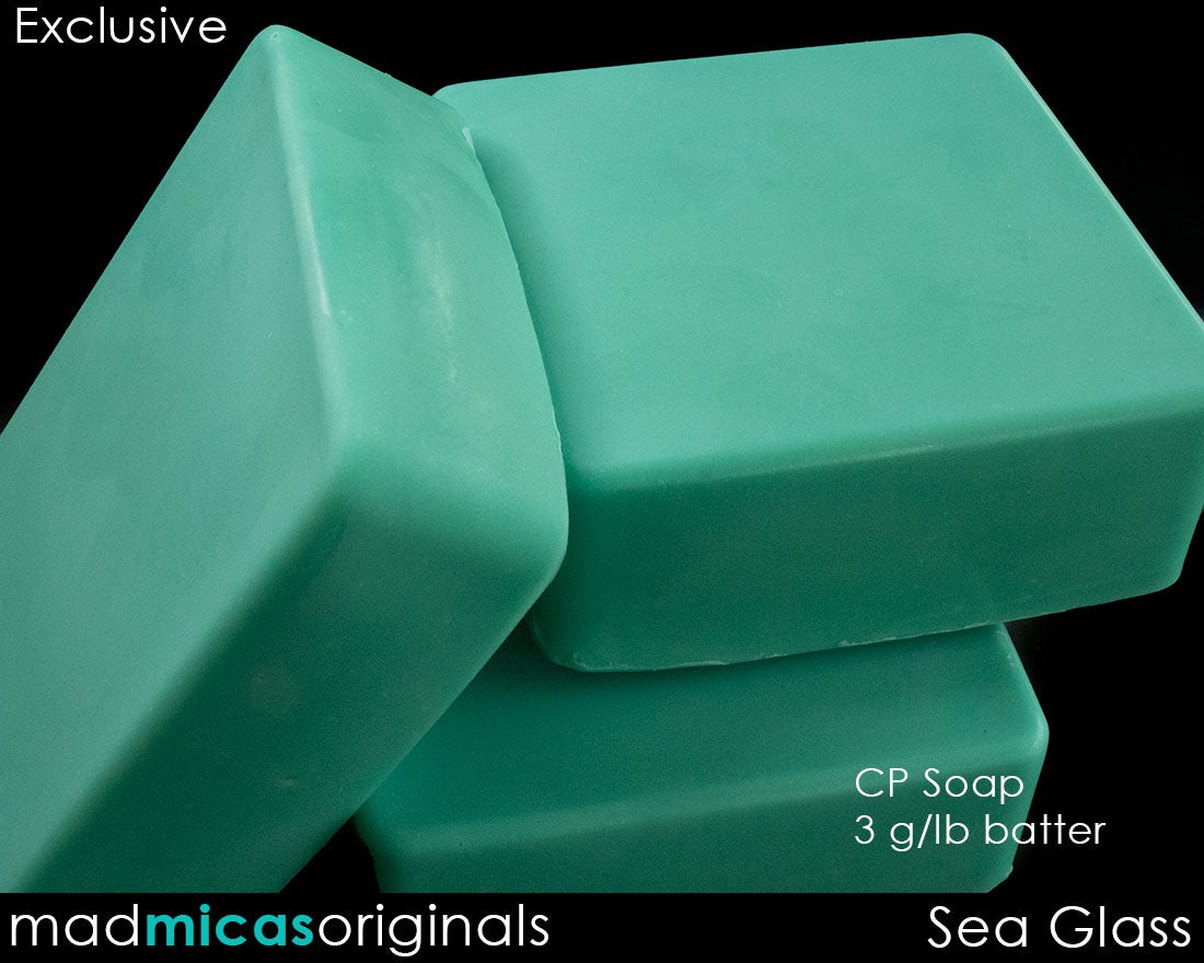 Sea Glass Blue Green Mica in CP Soap