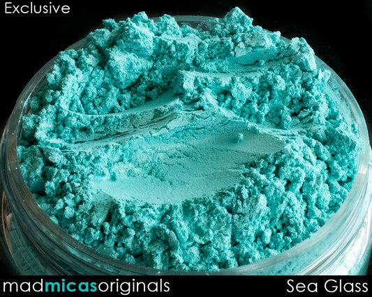 Sea Glass Blue Green Mica in Jar