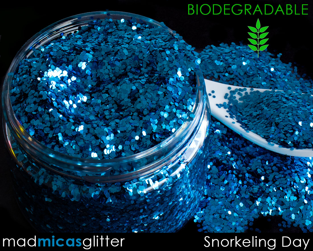 Snorkeling Day Biodegradable Blue Glitter