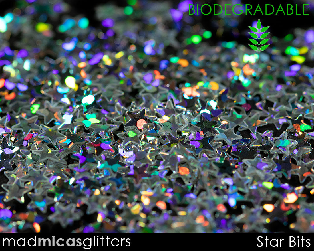 Star Bits Biodegradable Holo Glitter Macro