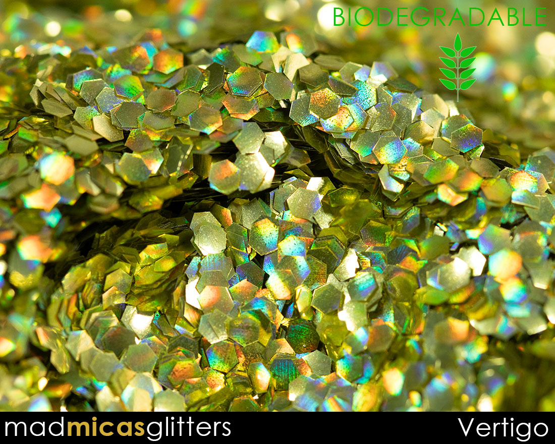 Vertigo Biodegradable Gold Holo Glitter Macro